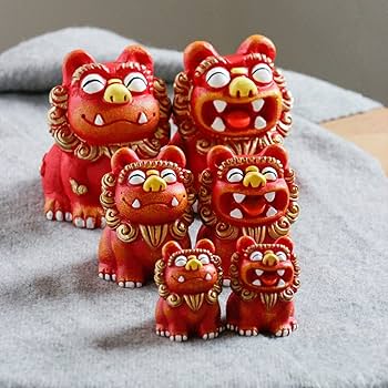 Amazon.co.jp: OBOROZUKI シーサー 置物 オブジェ インテリア